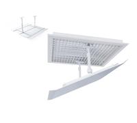 Ceiling Vent Deflector, Square Air Guide Plate Office Straight Air Guide Plate Air Vent Deflector, Vent Diverter, White(60x60cm/24x24in)