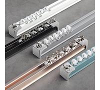 CeilingTrack - Sistema di montaggio a soffitto regolabile da 2,7 m per tende, divisorio, soggiorno e camera da letto, binario per tenda da doccia, soluzione versatile per appendere