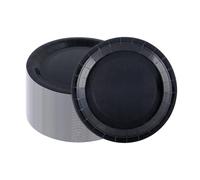 CEILIWEN Confezione da 100 piatti di carta neri, 23 cm, piatti piani rotondi per feste, compleanni, lauree, pensionamento, Halloween, catering ed eventi (nero, 23 cm)