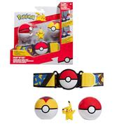 Bandai - Pokémon - Cintura Clip 'N' Go Pikachu Pokémon Day - 1 cintura, 2 Poké Balls e 1 personaggio Pikachu 5 cm - Accessorio per travestirsi da addestratore Pokémon - Giocattolo per bambini 4 anni