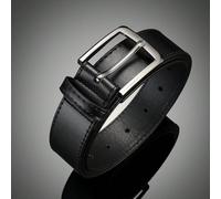 Ceinture Garçon Polyvalente Et Tendance Pour Un Usage Quotidien Avec Un Bouton Pression À Boucle En Métal, De Couleur Noire Élégante Avec Une Épingle À Bouton Et Une Décoration À La Tête De La Boucle 