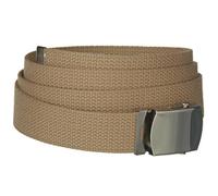 KHAKI Stile Militare Tessitura Coyote Cintura Dei Pantaloni 130cm con Argento