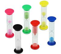 Ceisazira 6 Pezzi Clessidra Timer, 30S, 1Min, 2Mins, 3Mins, 5Mins, 10Mins Clessidre Colorate, Sand Clock Timer, Sandglass Set, Orologio da Sabbia per Spazzolini, Sport, Giochi, Ufficio, Casa, Cucina
