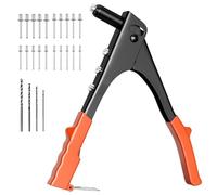 Ceisazira Rivettatrice Manuale, Rivettatrices Professionales per Rivetti, Kit Pistola a Rivetti 4 Teste, Spararivetti, Set di Pinze per Rivettis, Contiene 200 Pezzi di Rivetti e 4 Punte da Trapano