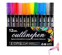 CEJAS 12 Pezzi Penne Glitterate Colorate, Pennarelli Glitter Metallici per Scrapbook, Idee Regalo Ragazzo e Ragazza, Regalo di Pasqua per Bambina 4-12 Anni,12 Colori