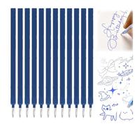 CEJAS 12 Pezzi Ricariche da 0,7 mm, Compatibili con Legami, Altezza 13 cm, Inchiostro Termosensibile, Ricarica Penna Gel Cancellabile, Blu Scuro