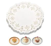 CEJAS 140 Pezzi Centrini Carta Pizzo,Centrini di Carta Herzform di Pizzo Bianco Cuscinetti per Imballaggi per Decorazioni da Tavola per Feste o Matrimoni, 3,5 Pollici