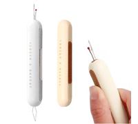 CEJAS 2 Infila Aghi 2 in 1 e Taglia Asole - Retrattili - Ideali per Cucire, Lavorare a Maglia, Trapunto e Rimozione dei Fili - Accessorio da Cucito Pratico - Beige