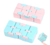 CEJAS 2 Pezzi Fidget Toy Infinity Cube per Adulti e Bambini, Sollievo Dallo Stress e ansia, Killing Time Fidget Toys Cubo Infinito per Il Personale dell'ufficio(Blu e Rosa)