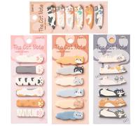 CEJAS 4 Set Blocchetto Memo per Gatti, 720 Fogli Mini Foglietti Adesivi Colorate Note Appiccicose, Schede Autoadesive per Gli Amanti dei gatti, forniture scolastiche kawaii, Regali per Bambini