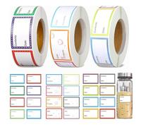 CEJAS 600 Pezzi Etichette Adesive 4×2.5cm Marmellata Adesivi per Barattoli di Marmellata Etichette Autoadesive per Vasetti Etichette per Confezioni Regalo Bottiglia di Vino e Buste (3 Stili)