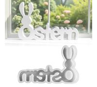 CEJAS Stampo in Silicone Pasquale per Fai da Te - Forme di Coniglietti e Lettere per Decorazioni in Gesso - Per Creazioni Primaverili e Ornamenti Festivi