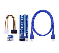 CEKGDB 100PCS VER006S PCI-E 1X a 16X Riser Card PCIE Extender 100CM 60CM 30CM USB 3.0 Cavo SATA a 4Pin Cavo di Alimentazione per GPU (1M)
