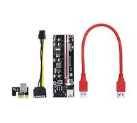 CEKGDB 60PCS VER009S Plus PCI-E Riser Card PCIE 1X a 16X Extender 1M 0.6M 0.3M USB 3.0 Cavo SATA a 6Pin a SATA Cavo di alimentazione (0,3 m)