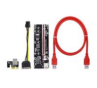 CEKGDB 60PCS VER009S Plus PCI-E Riser Card PCIE 1X a 16X Extender 1M 0.6M 0.3M USB 3.0 Cavo SATA a 6Pin a SATA Cavo di alimentazione (1M)
