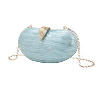 CEKGDB Borse di modo delle donne borse della frizione del diamante borse del telefono borse acriliche, Azzurro, Taglia unica