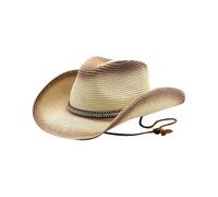 Celanisai Cappello da cowboy, unisex, cappello di paglia da uomo e da donna, con tesa larga, lufig per l'autunno, protezione UV, cappello da sole in paglia, cappello da pirata, cappello da spiaggia