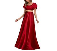 Celanisai Regency, abito da donna in raso, abito da ballo medievale, abito vittoriano, maniche a sbuffo, a vita alta, per il tempo libero, per il rinascimento, per matrimonio, cosplay, Halloween
