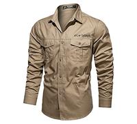 Celanisai Safari Camicia da uomo a maniche lunghe, per attività all'aria aperta, ad asciugatura rapida, protezione UV, traspirante, bottone, per il tempo libero, slim fit, per escursioni, trekking, Z2