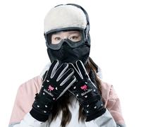 Celanisai Sciarpa con cappuccio unisex 4 in 1, calda copricapo, paraorecchie e occhiali di protezione, antivento, termico, caldo berretto nord-est, cappello bomber Ushanka, berretto invernale per