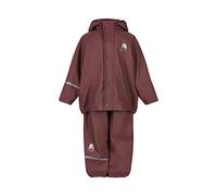 Celavi Basic PU Rain Set Giacca Impermeabile, Marrone Rosa, 110 Unisex-Bambini