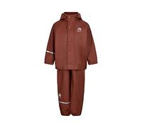 CeLaVi Basic Rainwear Set-Solid PU Giacca Impermeabile, Guscio di Tartaruga, 110 Unisex-Bambini