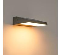 CELAVY Applique da Esterno Parete - Lampada da Parete Esterno Moderna, IP65 Impermeabile LED Lampade Muro Esterni Design Alluminio 2700K Bianco Caldo, 11W Luci da Esterno Parete Regolabile, Grigio