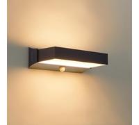 CELAVY Applique da parete da esterno con sensore di movimento, moderna 11 W lampada da esterno a LED, IP65 lampada da esterno 3000 K Up Down illuminazione da parete esterna in alluminio, antracite