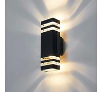 CELAVY Lampada da parete a LED per esterni, IP65, per esterni, GU10 Up Down, lampada da parete per esterni, 3000 K, per esterni, per casa, terrazza, casa, colore nero
