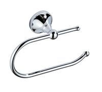 Celbon Portarotolo per carta igienica da parete, in ottone anticato, 17 cm di profondità, per bagno o cucina (argento)