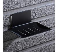 Celbon SUS 304 Acciaio Inox Portasapone Autoadesivo Nero Porta Sapone Senza Fori Per il Bagno