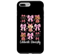 Celebra la diversità Labrador Dog Lab Girl Coquette Bow Custodia per iPhone 7 Plus/8 Plus