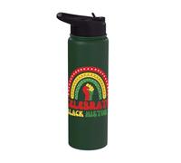 Celebra l'arcobaleno della storia nera - Diritti civili africani neri Stainless Steel Insulated Water Bottle
