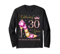 Celebrando 30 Anni di Grazia e gratitudine 30 ° Compleanno Maglia a Manica