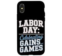 Celebrando guadagni e giochi Labor Day Custodia per iPhone X/XS