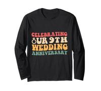 Celebrando il nostro nono anniversario di matrimonio 9 Anno di matrimonio Maglia a Manica