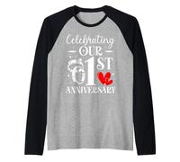 Celebrando Il Nostro Primo Anniversario di Matrimonio 1 Anno di Matrimonio Maglia con Maniche Raglan