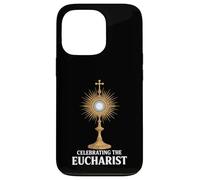 Celebrando l'Eucaristia Ostensorio Cattolico Custodia per iPhone 13 Pro