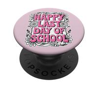 Celebrare Felice Ultimo Giorno Di Scuola Retro Insegnante PopSockets PopGrip Adesivo
