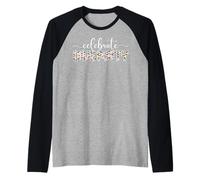 Celebrare la diversità colorato Stile Geometrico Artistico Maglia con Maniche Raglan