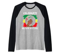 Celebrare la Storia Nera - Empowerment dei Diritti civili africani Maglia con Maniche Raglan