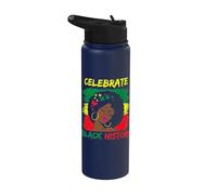 Celebrare la storia nera - Empowerment dei diritti civili africani Stainless Steel Insulated Water Bottle
