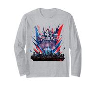 Celebrate l'indipendenza degli Stati Uniti 4 luglio America Fireworks Art Maglia a Manica