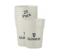 Celebration Spirits Guinness - Bicchieri da pinta riutilizzabili, confezione da 25 bicchieri di plastica con marchio ufficiale (590 ml), ideali per feste, barbecue, festival e serate di gioco