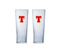 Celebration Spirits Tennent's - Set di 2 bicchieri da birra da 568 ml, con logo in rilievo