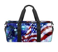 Celebrazione degli Stati Uniti 4 luglio Buon Compleanno Modello Sport Palestra Borsa Fitness Allenamento Borsone Borsa da Viaggio Tote Borsa Attrezzatura Borsa per Donne Uomini, Multicolore, 17.7x9x9