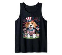 Celebrazione del 4 luglio del Cane Beagle Patriottico Canotta
