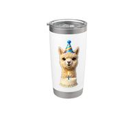 Celebrazione del cappello e della candela della torta di compleanno dell'alpaca Bicchiere termico in acciaio inox doppia parete