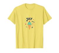 Celebrazione del Gelato Jingle di luglio Estate, Natale a luglio Maglietta, Uomo, Limone, XL