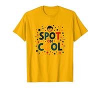 Celebrazione del Giorno del Punto del Ragazzo Gioioso Salto della Gioventù Maglietta, Uomo, Oro Brillante, XXL